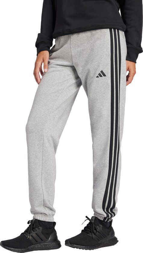 adidas Sportswear Essentials 3-Stripes French Terry Cuffed Broek Dames Grijs 2XL