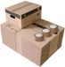 Pack and Move - Set 60 boîtes de déménagement rangement S - 36 x 28 x 18 cm - Poignées renforcées - 3 rouleaux de ruban adhésif offerts