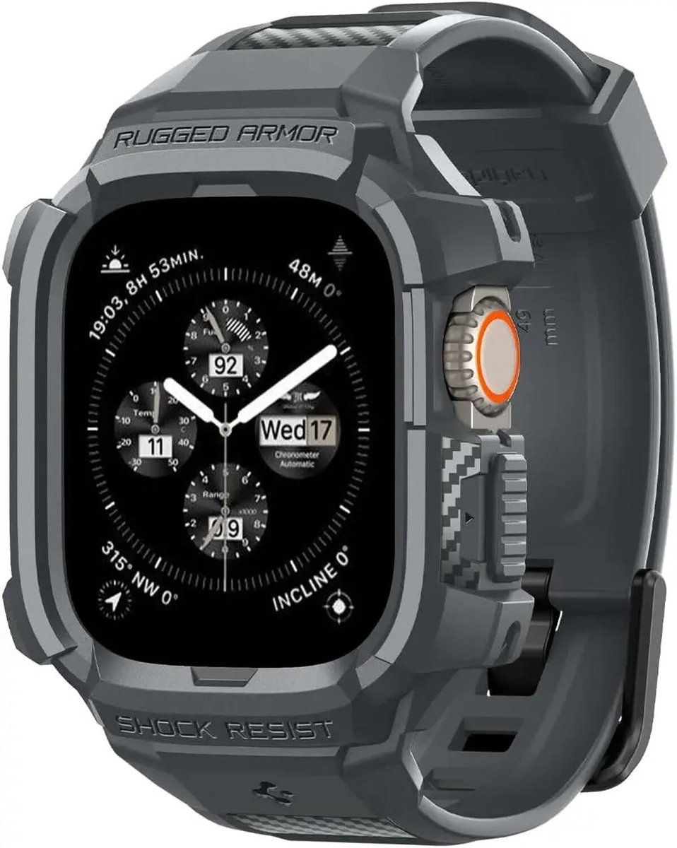 Spigen Rugged Armor Pro Case and Strap for Apple Watch Ultra 3 / 2 / 1 - Grey