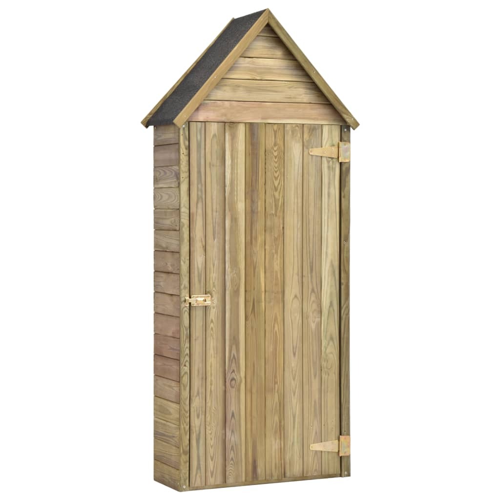 vidaXL Tuinschuur met deur 77x37x178 cm geÃ¯mpregneerd grenenhout