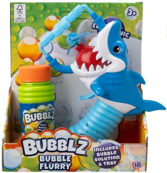 Merkloos Bubblz Shark Flurry Bellenblaasvloeistof – Assorti