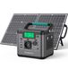 SWAREY chargeur 555Wh avec panneau solaire 100W, centrale électrique 550W (1100W crête), batterie domestique avec fonction de charge rapide bidirectionnelle USB-C 140W