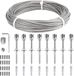 Bol Klimhulp en roestvrij staal 304 complete set met wandhouder en 3 mm stalen kabel voor klimplanten - 8 houders 12 touw