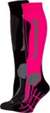 Falcon Wintersportsokken - Maat 35-38 - Vrouwen - roze/zwart/grijs