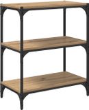 vidaXL Boekenkast - 3-laags - Artisanaal eikenkleurig - Hout