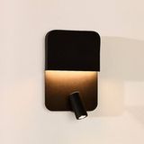 Lucide BOXER - Bedlamp / Wandlamp - LED - 3000K - Met USB oplaadpunt - Zwart