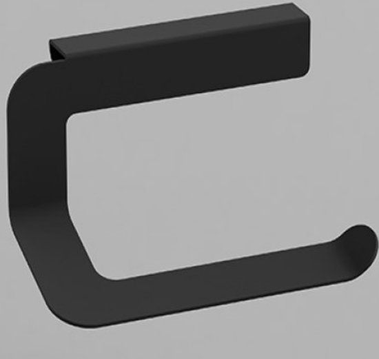 Douchebakkenopmaat.nl Design toiletrol houder Quick 40cm mat zwart