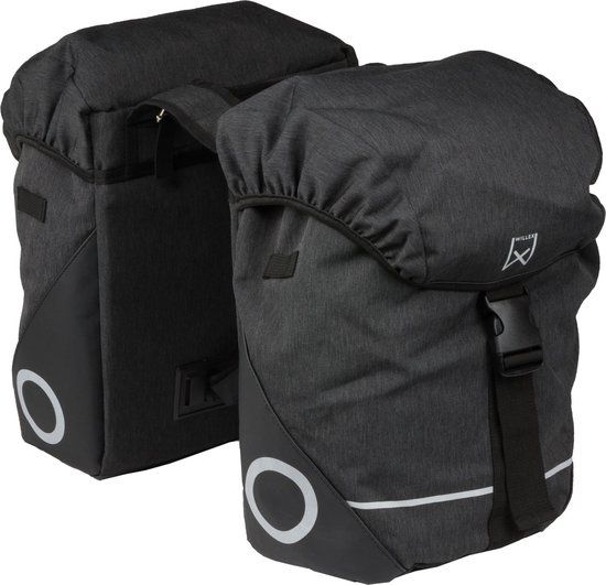 WILLEX Dubbele Bagagetas 200 Antraciet - 29L - Waterafstotend - Achter - Polyester - Inclusief regenhoes