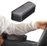 Lumehelbed Handels GmbH Accoudoir pour voiture - Imitation cuir Noir, Auto-adhésif, Universel