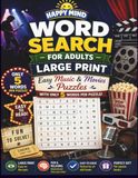 Music & Movies Word Search for Adults Large Print: Easy Entertainment Puzzles with Only 5 Words Per Puzzle for Relaxation, Stress Relief & Fun