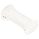 vidaXL Multifunctioneel touw 3 mm 250 m Wit PP