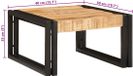 vidaXL Badkamerrek - Bruin - Massief ruw mangohout - 40 x 50 x 23 cm