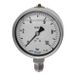 Glycerinmanometer, RIEGLER Glycerinmanometer, CrNi-staal, eenvoudige schaal in bar, aansluiting radiaal onder, G 1/2, kwaliteitsklasse 1,0, mes. -1 / +15,0 bar, Ø 100