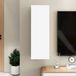 Meuble TV 30,5x30x90 cm bois travaillé blanc