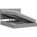 Vidaxl Bed with Storage and Mattress Light Gray 160 x 200 cm Fabric