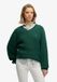 Superdry - Dames Oversized V-hals Kabeltrui - Katoen - Darkest Pine Green