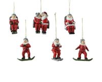 Decoris Figuur polyresin l7b3.5h8.5 cm rood a6 kerst
