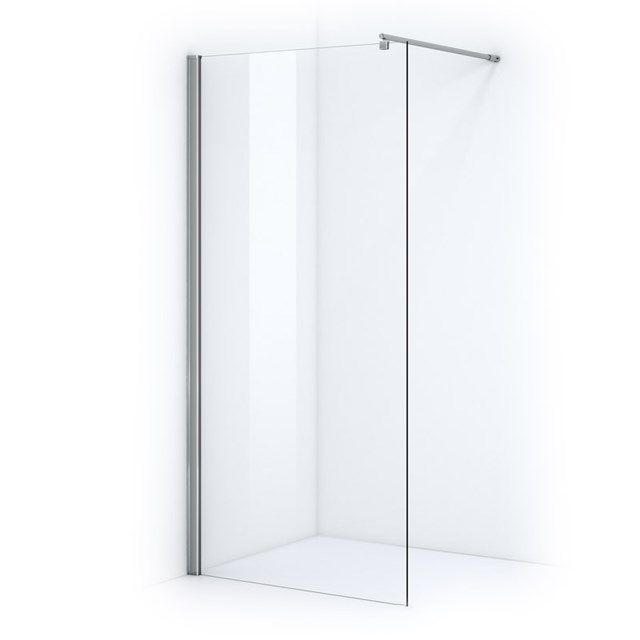 Maxaro Douchewand Inloopdouche 100cm Veiligheidsglas 6mm Chroom