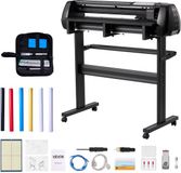 Vevor Vinylsnijmachine met een Maximale Invoerbreedte van 87 cm, Dubbele Messen en Led-Display, Instelbare Vinylsnijplotterset met Stickervellen, Transferfolies en Signmaster-Software