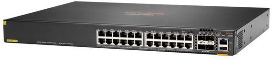 Hewlett HPE Aruba Networking CX 6200F 24G Class-4 PoE 4SFP 370W Managed L3 Gigabit Ethernet Switch