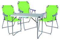 Set de mobilier de camping 4 pièces avec table et chaises