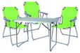 Set de mobilier de camping 4 pièces avec table et chaises