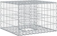 vidaXL Gabion verhoogd bed 60 x 60 x 40 cm gegalvaniseerd staal zilver
