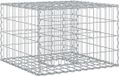 vidaXL Gabion verhoogd bed 60 x 60 x 40 cm gegalvaniseerd staal zilver