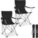 TRVLMORE Campingstoelen - Opvouwbaar - 2-Pack - Zwart