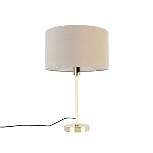 QAZQA Parte - Design Tafellamp - Goud - Verstelbaar - Lichtbruin - E27