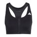 ADIDAS PERFORMANCE Sport bh 'Optimé Essentials Workout Zip-Front Medium Support' zwart / wit