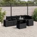 Maison Exclusive - Ensemble de meubles de jardin 6 pièces avec canapé et coussins, noir, en polyrotin