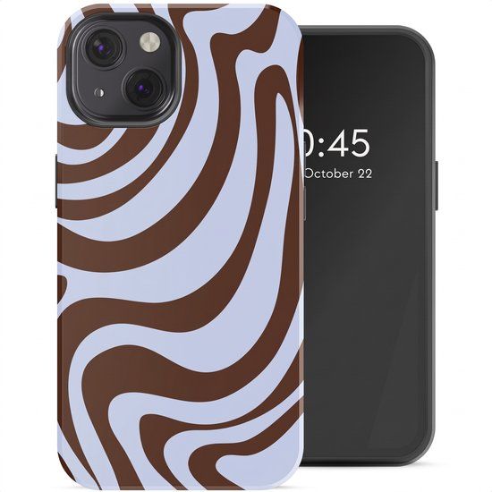 Selencia Hoesje - Geschikt voor Apple iPhone 13 - Backcover - Dream Swirl Chocolate
