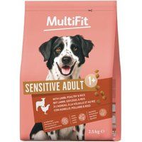 MultiFit MultiFit droogvoer hond Sensitive Adult met lam, gevogelte & rijst 2,5 kg
