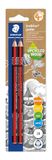 STAEDTLER Tradition Jumbo 1285 Schrijfleerpotloden – 2-pack, HB & 2B, 4 mm