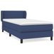 VidaXL Boxspringbed met matras, blauw, 90x200 cm, stof