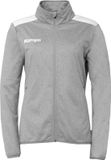 Kempa Dames Trainingsjack Emotion 27 Poly Damesjack 2005126 Dark Grau Melange/Weiß XL