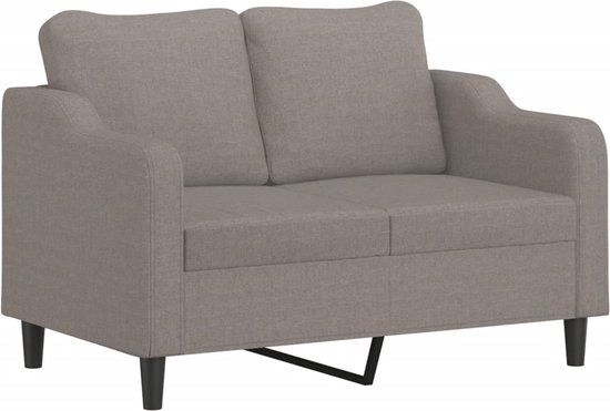 vidaXL Tweezitsbank 120 cm stof taupe