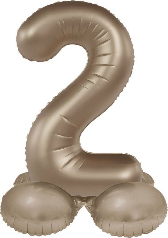 Folat - Folieballon Cijfer 2 Starlight Gold - 41 cm - Goud
