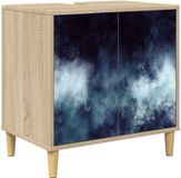 vidaXL Badkamerkast RAALTE Sonoma 60 x 40 x 60 cm Bewerkt hout