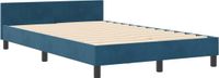 vidaXL Boxspring bed met hoofdeinde Donkerblauw 120 x 200 cm Fluweel