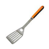Fackelmann BBQ grillspatel met grillsleuven, roestvrij staal, ergonomische handgreep PP en TPR, antislip, precisie en controle, 43 cm, 1 stuk