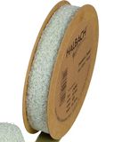 Halbach Seidenbänder Teddy stoffen decoratielint | Breedte: 20mm Lengte: 10m | Imitatiebontband voor knutselen en naaien | Kleur: saliegroen