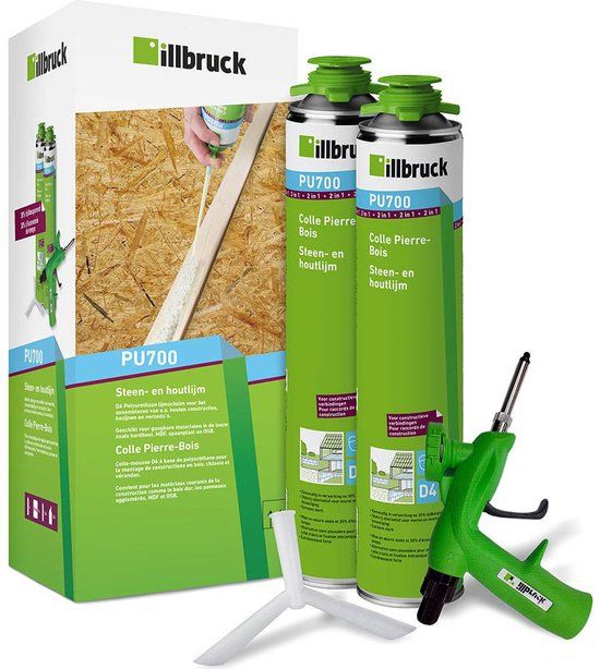 Illbruck PU700 Steen en Houtlijm Startersset - 880 ml