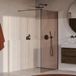 Brauer Oblivion - Inloopdouche - Brons Glas - 90 x 200 cm - incl. Glascoating - PVD Gunmetal Geborsteld