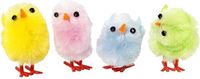 Merkloos / Sans marque Creativ Company B.V. Paaskuikentjes - 24x stuks - gekleurde kuikentjes - pastel - 3 cm - chenille - Paasversiering