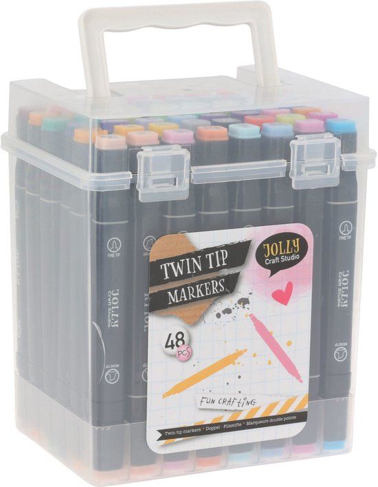 Merkloos Duo markers 48 stuks in een box