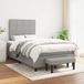 vidaXL Boxspring met matras stof lichtgrijs 120x200 cm