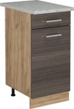 Vicco R-Line Meuble bas de cuisine – 40 cm WB Marbre gris noble