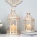 Merkloos / Sans marque Wan GmbH Decoratieve metalen lantaarns set van 2 voor binnen en buiten - Beige - 14" en 10"